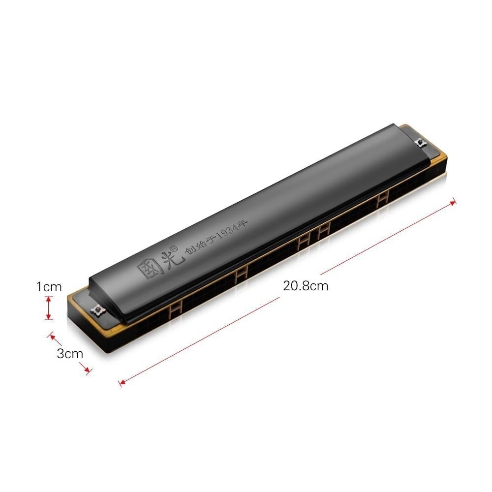 28 Hole Wide Range Harmonica Key of C Tremolo Mouthorgan Image 6