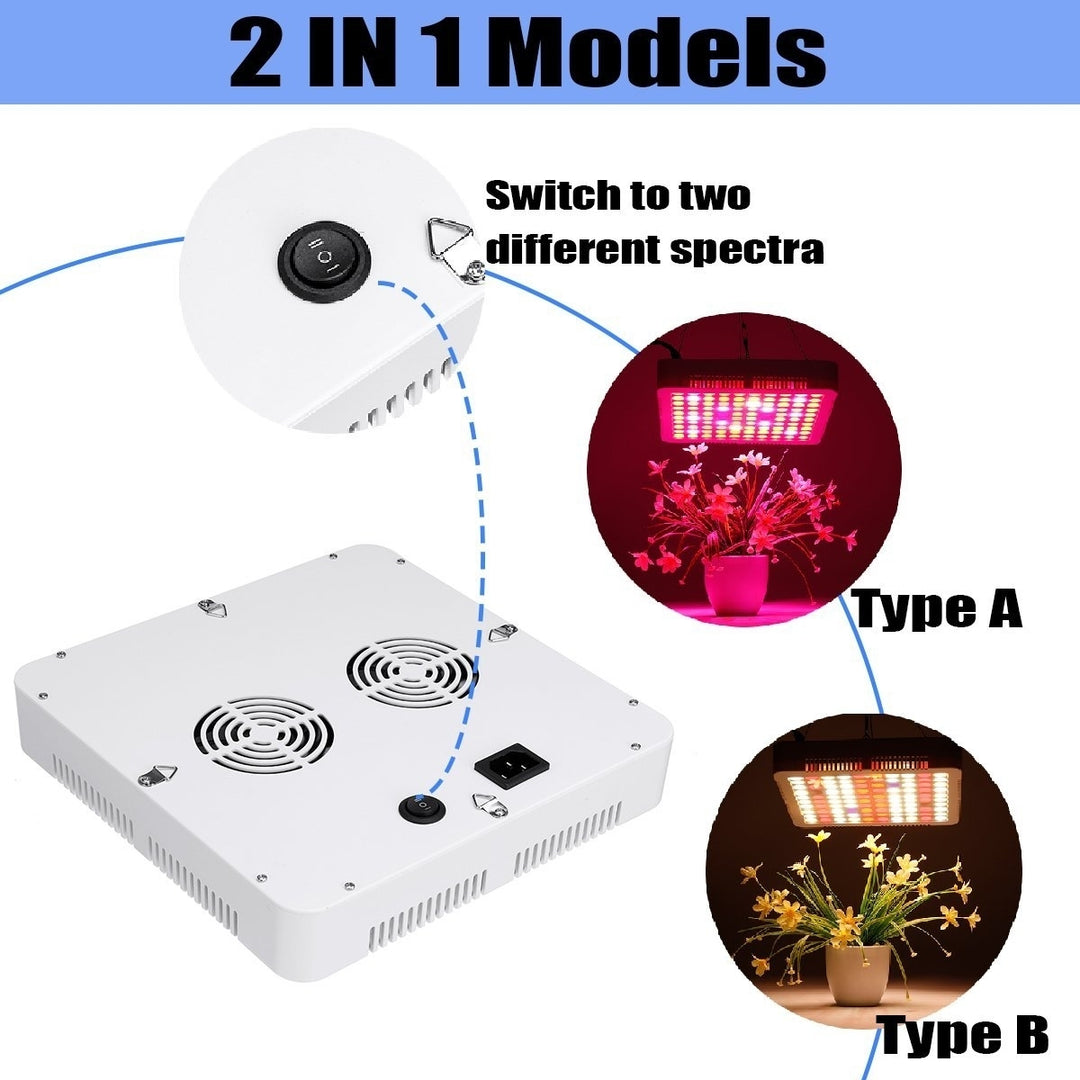 300W Spectrum LED Grow Light with Cooler Fan for Indoor Hydroponic Plant Image 7