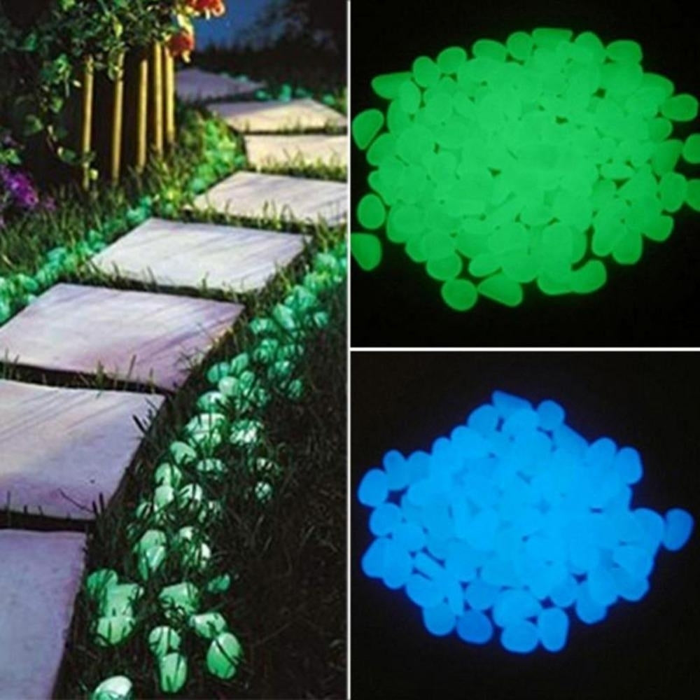 50Pcs Glow in the Dark Garden Pebbles Stones Rocks for Walkways Path Patio Lawn Yard Decor Luminous stones Image 2