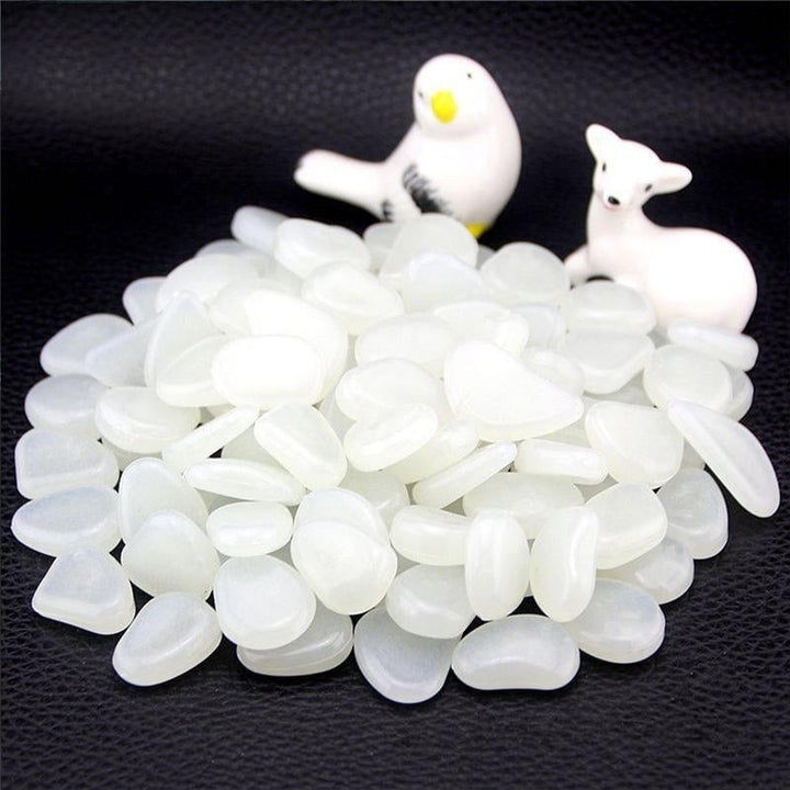 50Pcs Glow in the Dark Garden Pebbles Stones Rocks for Walkways Path Patio Lawn Yard Decor Luminous stones Image 1