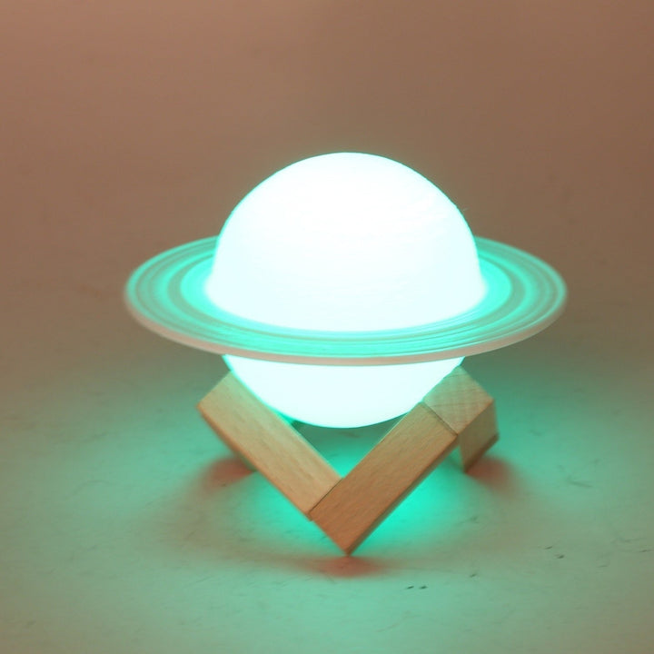 5 Inch 16 Colors LED Night Light 3D Printing Saturn Rechargeable Lamp Image 8