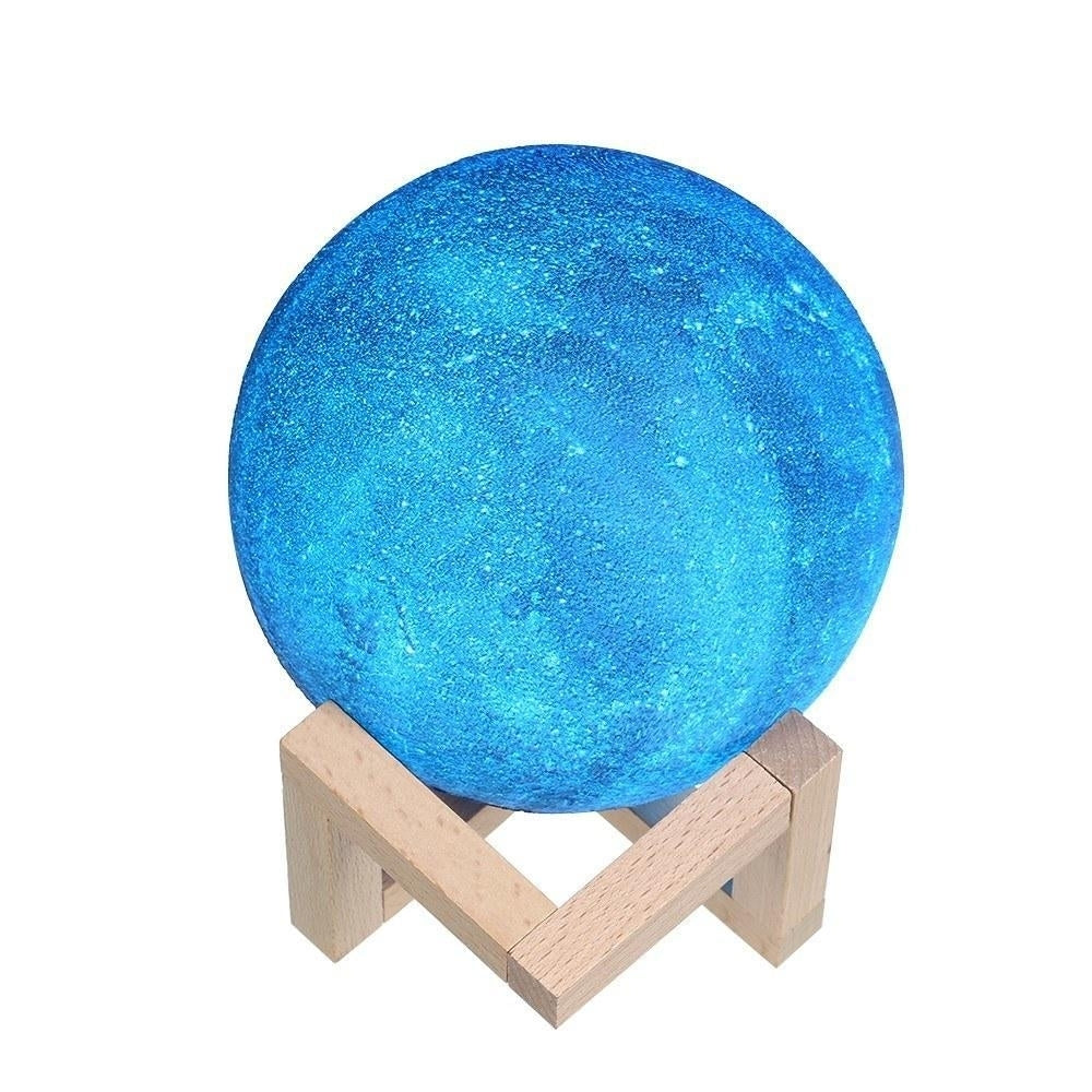 8cm,3.15in 3D Printing Star Moon Lamp USB Led Shaped Table Night Light Image 2