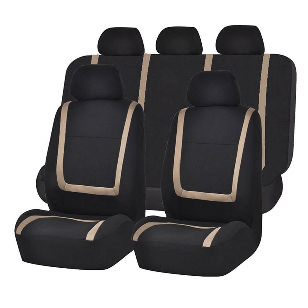 9 Pieces Set Fine-quality Front Rear Mesh Auto Luxury Cloth Leather Image 1