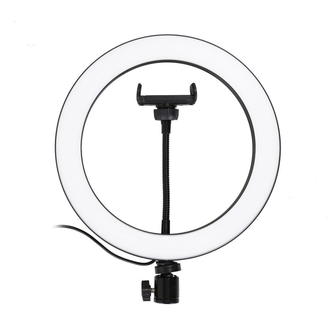 Alloy Photography LED Selfie Ring Light Dimmable Photo Camera Phone Lamp with 1.6M Stand Tripod Image 2