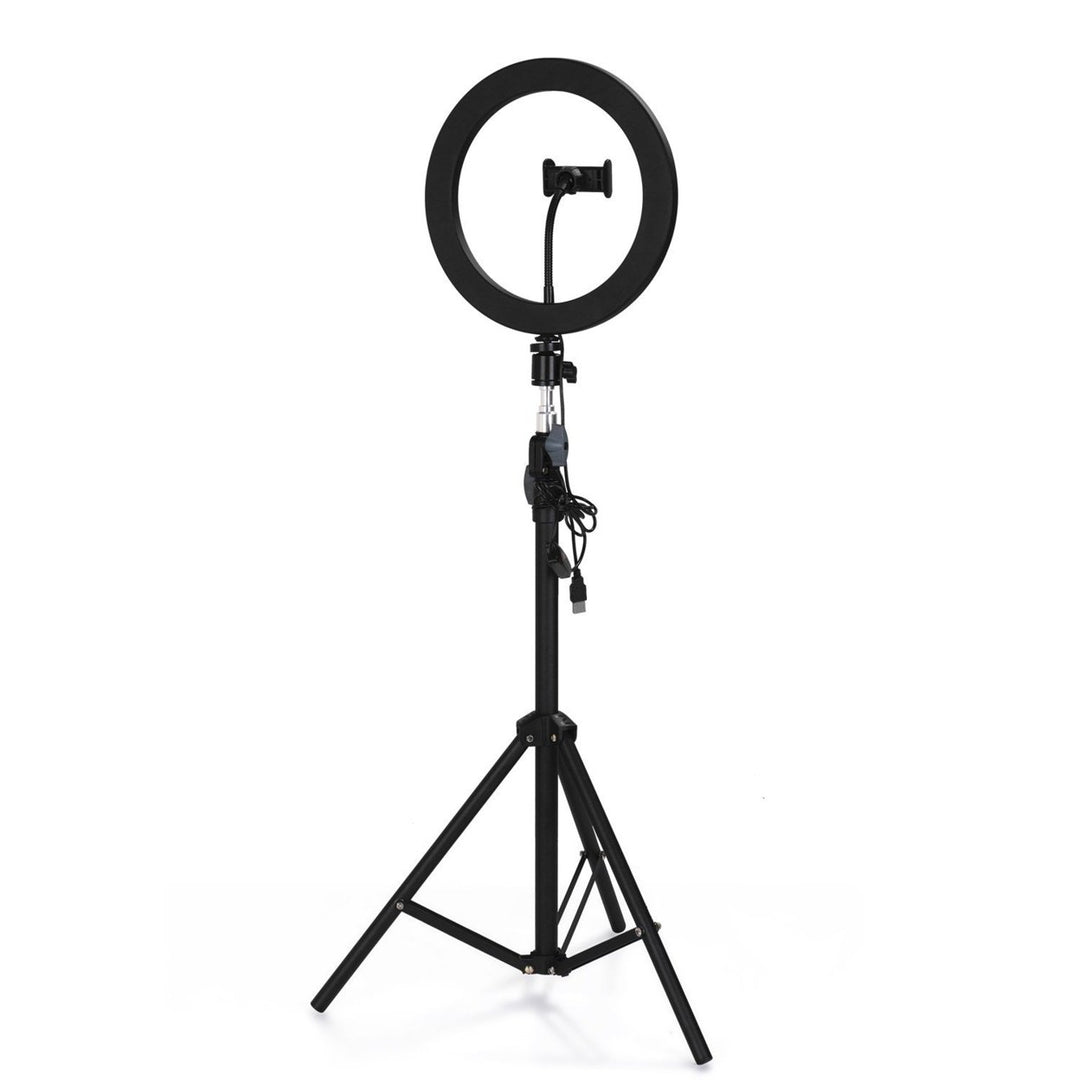 Alloy Photography LED Selfie Ring Light Dimmable Photo Camera Phone Lamp with 1.6M Stand Tripod Image 4