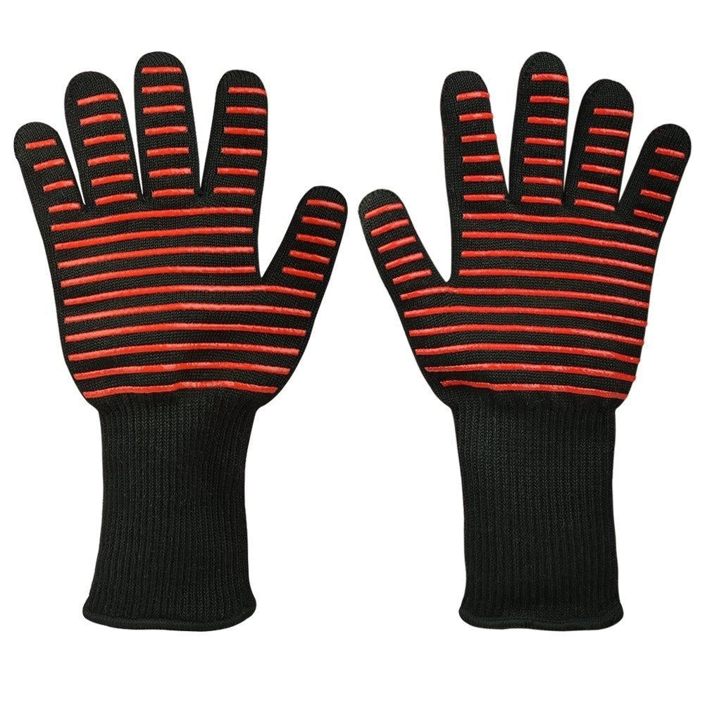 bakewere Oven Mitts Gloves BBQ Silicon gloves High Temperature Anti-scalding 500,800 Degree Insulation Barbecue Image 5