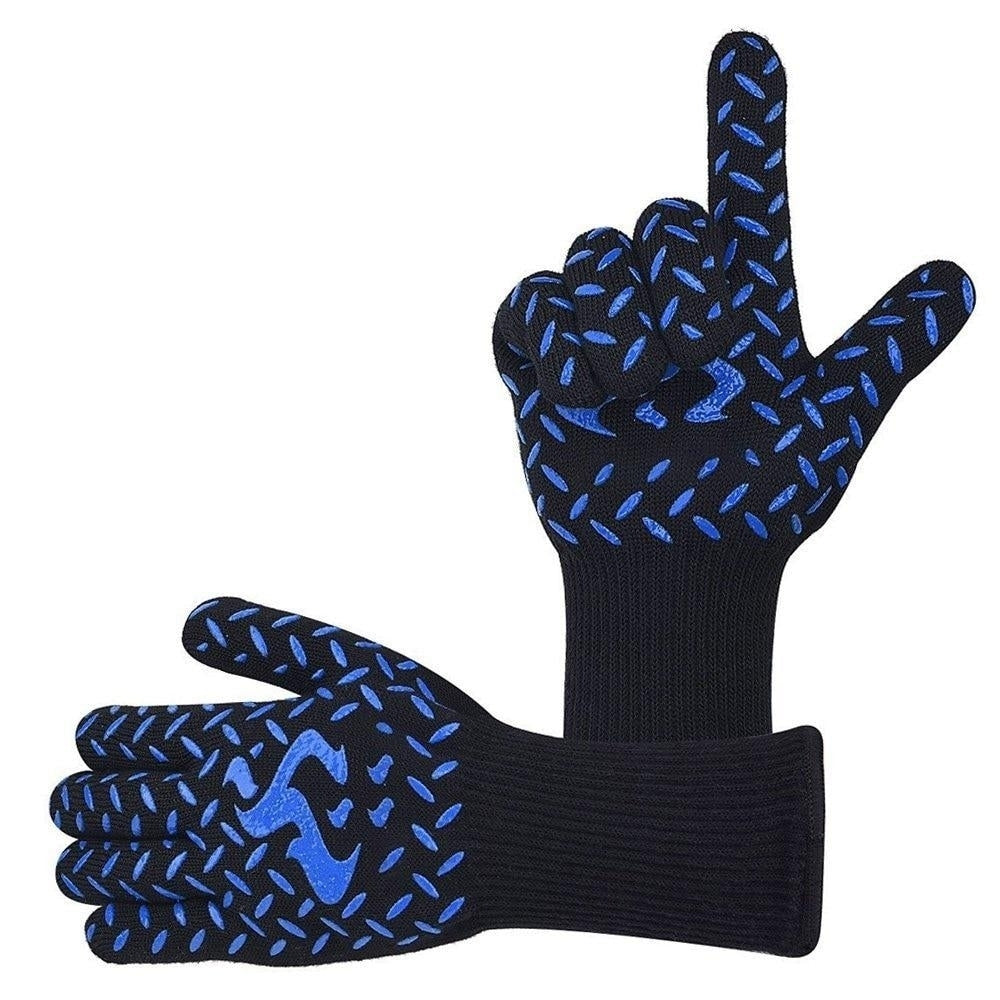 bakewere Oven Mitts Gloves BBQ Silicon gloves High Temperature Anti-scalding 500,800 Degree Insulation Barbecue Image 9