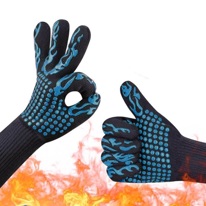 bakewere Oven Mitts Gloves BBQ Silicon gloves High Temperature Anti-scalding 500,800 Degree Insulation Barbecue Image 10