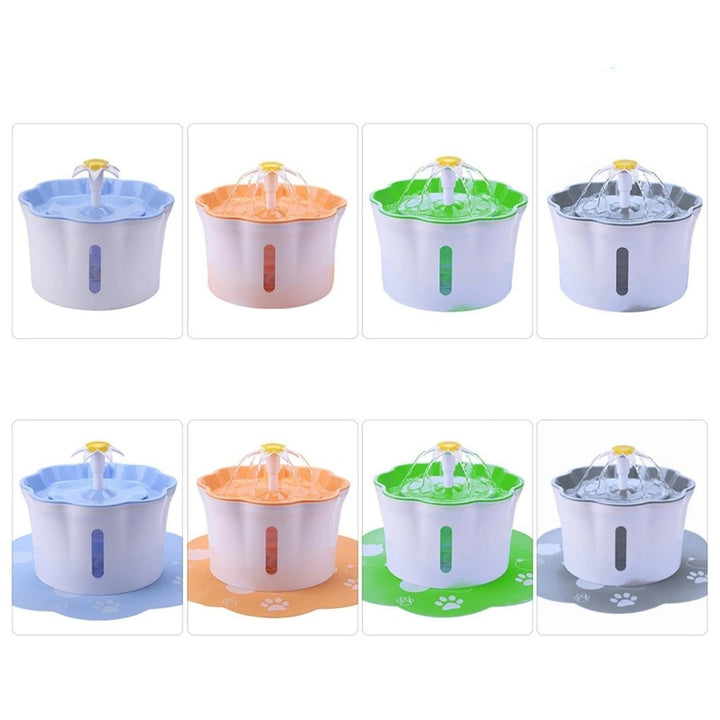 Automatic Electric Water Dispenser Feeder Bowl for Cats Dogs Multiple Pets 2.6L Image 1