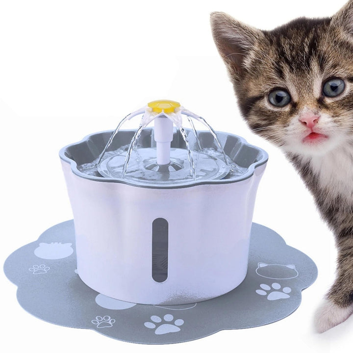 Automatic Electric Water Dispenser Feeder Bowl for Cats Dogs Multiple Pets 2.6L Image 5