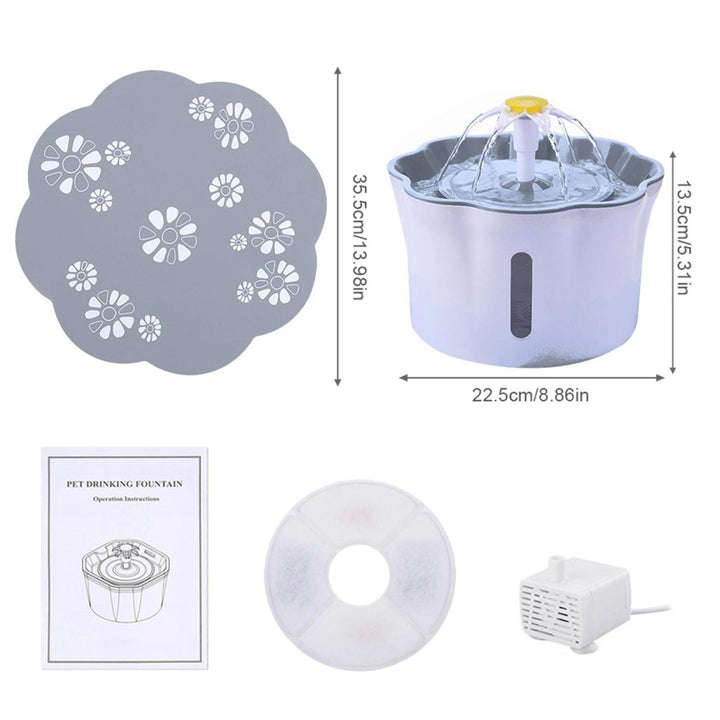 Automatic Electric Water Dispenser Feeder Bowl for Cats Dogs Multiple Pets 2.6L Image 10