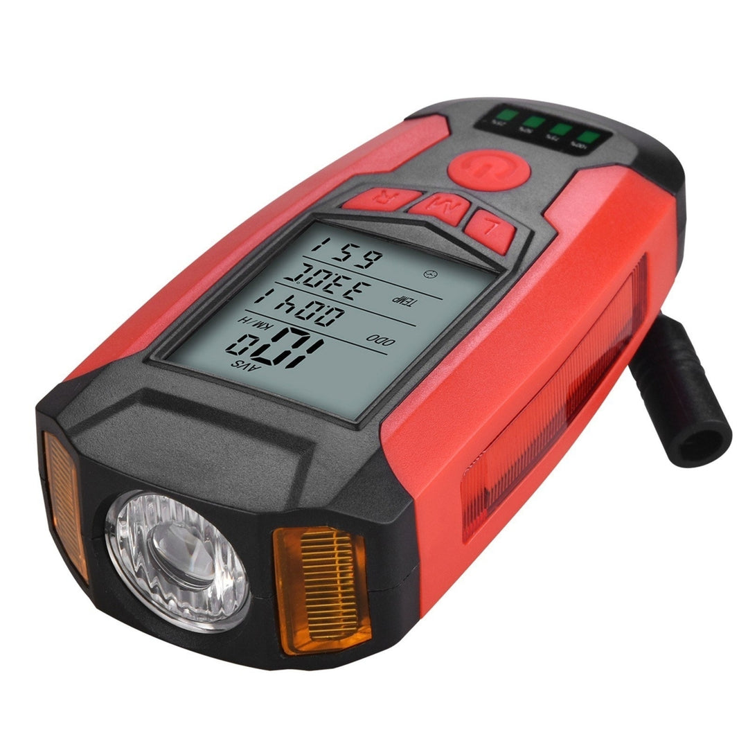 Bicycle Lamp USB Front Bike Light Rechargeable Bicycle Headlight with Bicycle Speedometer Image 2