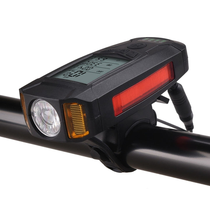 Bicycle Lamp USB Front Bike Light Rechargeable Bicycle Headlight with Bicycle Speedometer Image 10