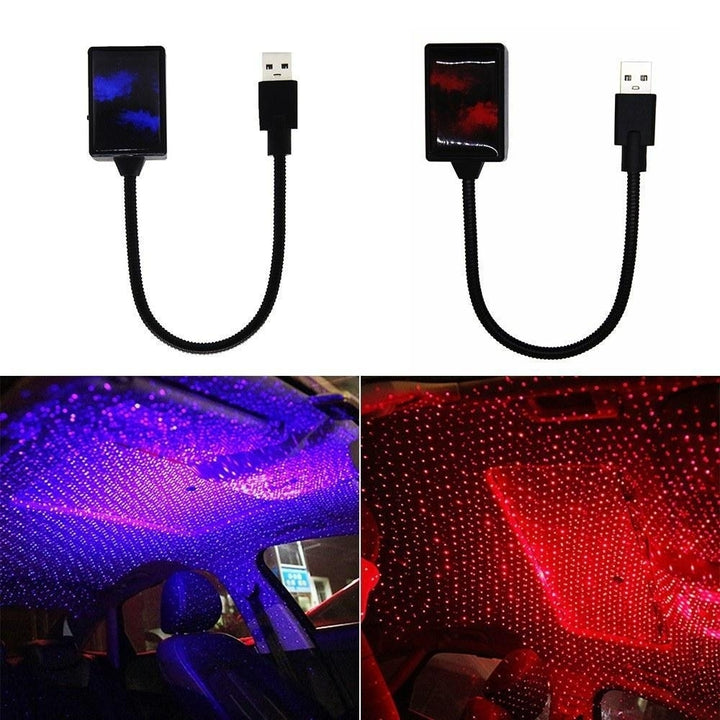 Car Atmosphere Lamp,Auto Roof Ceiling Decoration Colourful LED Star Night Lights Projector for Car,Home,Party Image 2