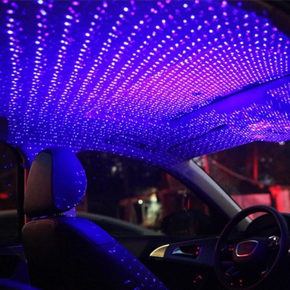 Car Atmosphere Lamp,Auto Roof Ceiling Decoration Colourful LED Star Night Lights Projector for Car,Home,Party Image 4