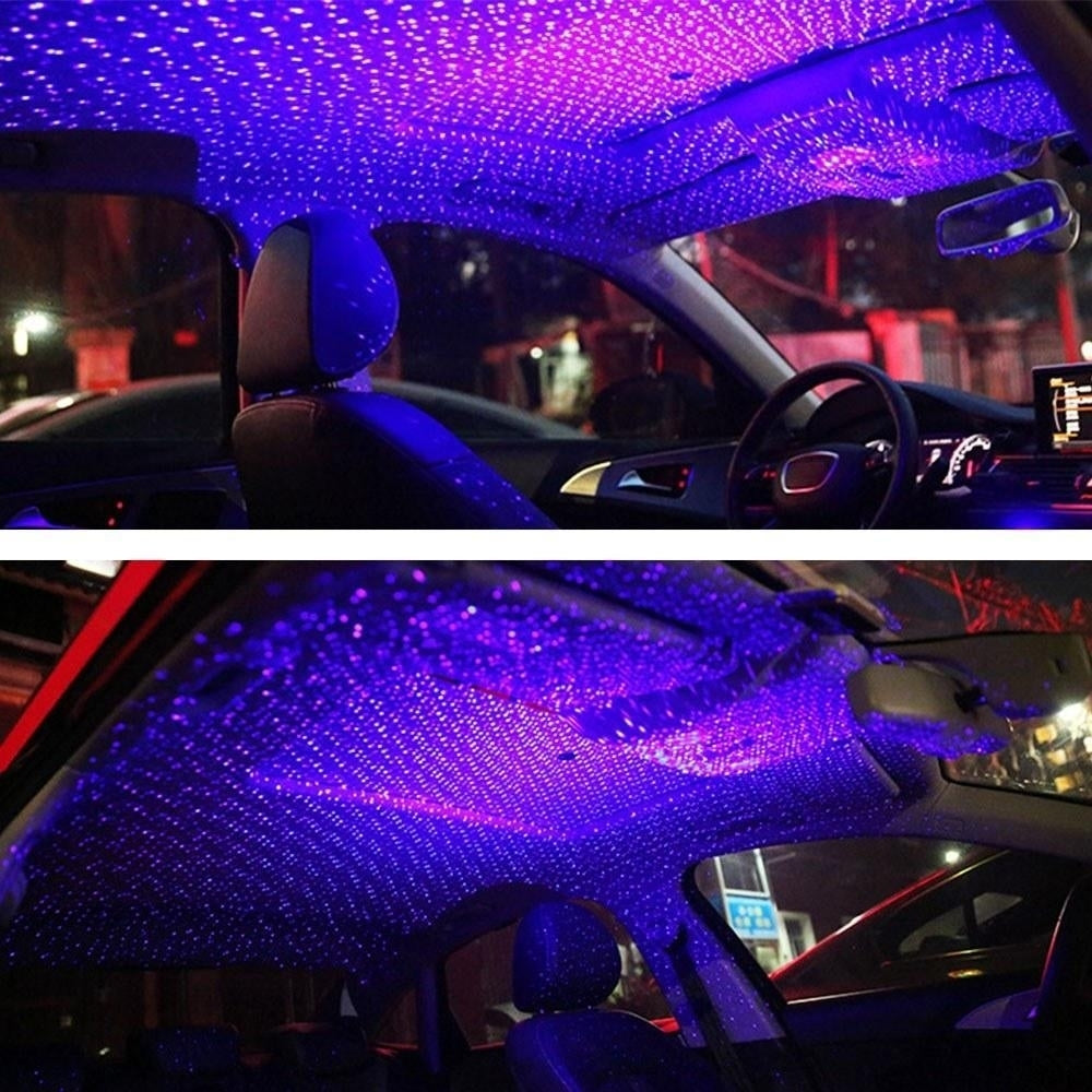 Car Atmosphere Lamp,Auto Roof Ceiling Decoration Colourful LED Star Night Lights Projector for Car,Home,Party Image 5