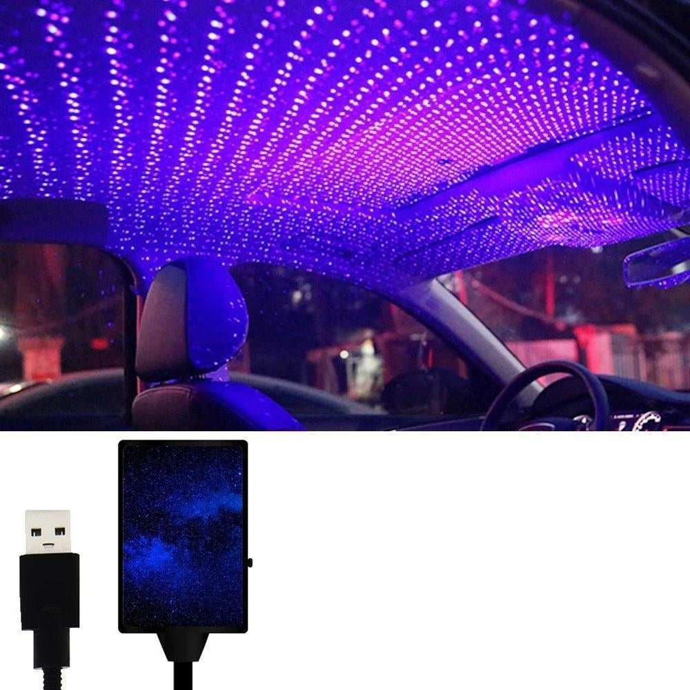 Car Atmosphere Lamp,Auto Roof Ceiling Decoration Colourful LED Star Night Lights Projector for Car,Home,Party Image 8