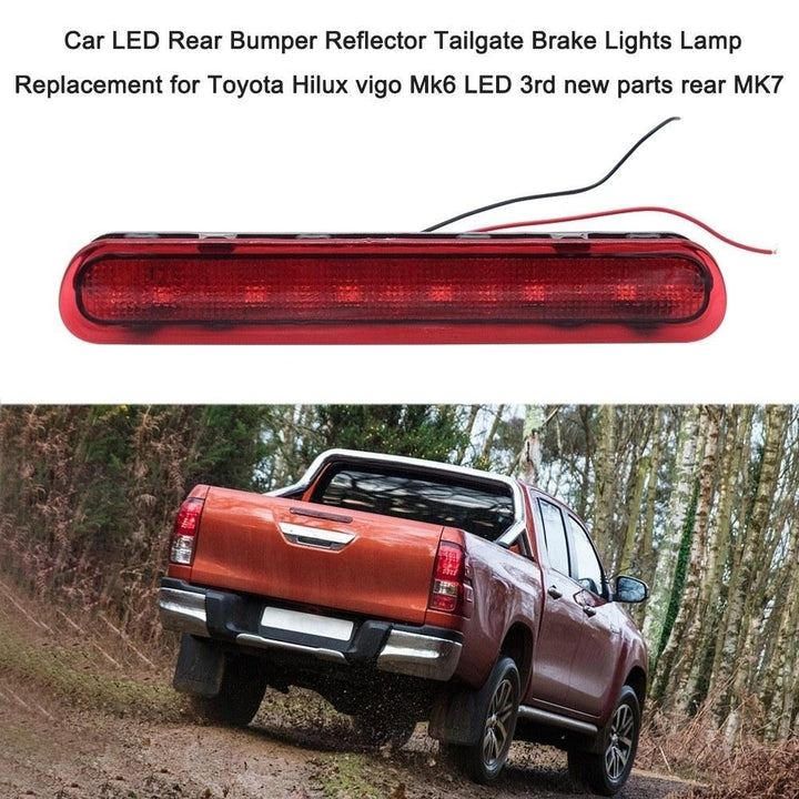 Car LED Rear Bumper Reflector Tailgate Brake Lights Lamp Replacement Image 7