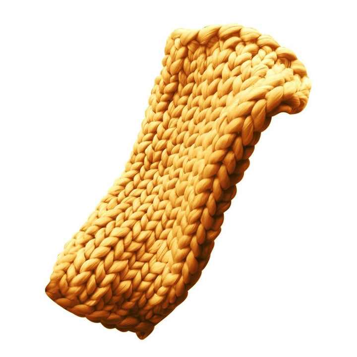 Chunky Knitted Handmade Thick Blanket Image 1