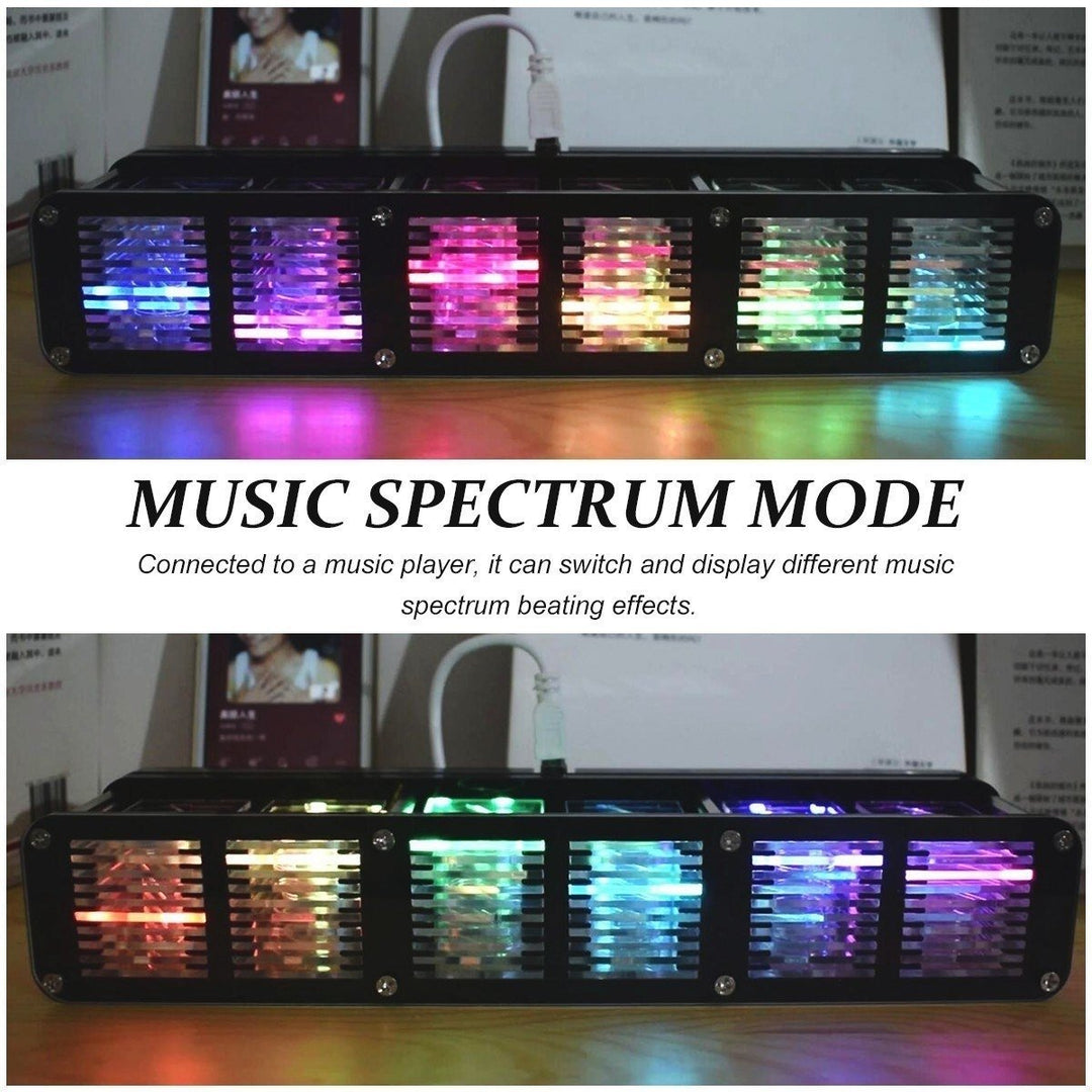 Digital LED Alarm Clock Kit Large Font 6-digit Display Electronic Semi-finished Music Spectrum Module Image 8