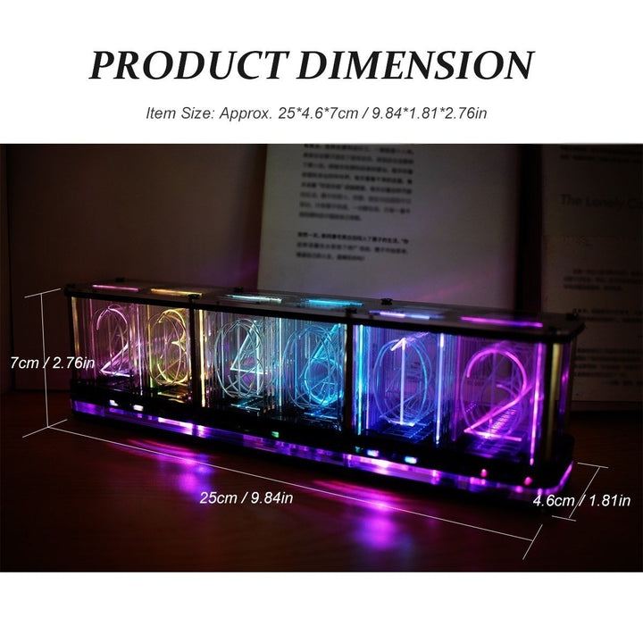 Digital LED Alarm Clock Kit Large Font 6-digit Display Electronic Semi-finished Music Spectrum Module Image 11