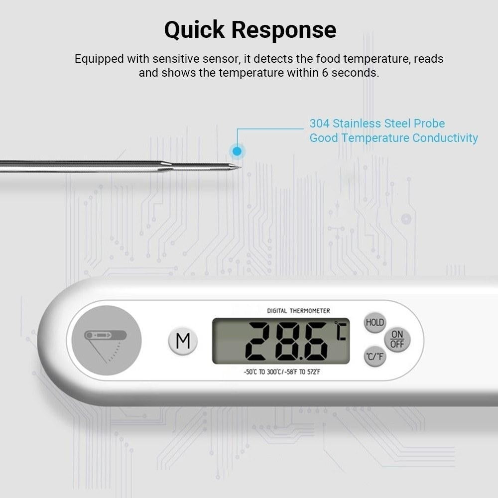 Digital Food Thermometer Instant Read Meat Probe Kitchen Cooking Temperature Tester for Milk Grill BBQ Image 9