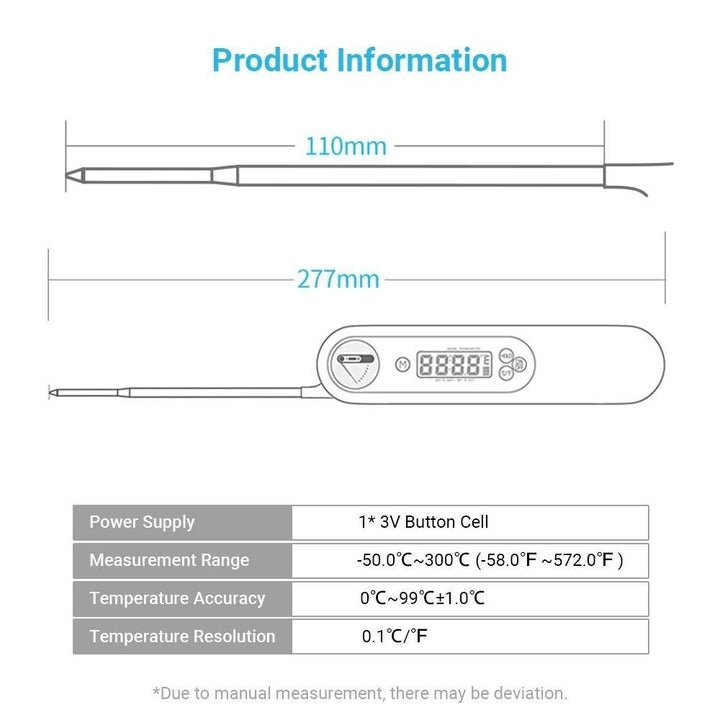 Digital Food Thermometer Instant Read Meat Probe Kitchen Cooking Temperature Tester for Milk Grill BBQ Image 12