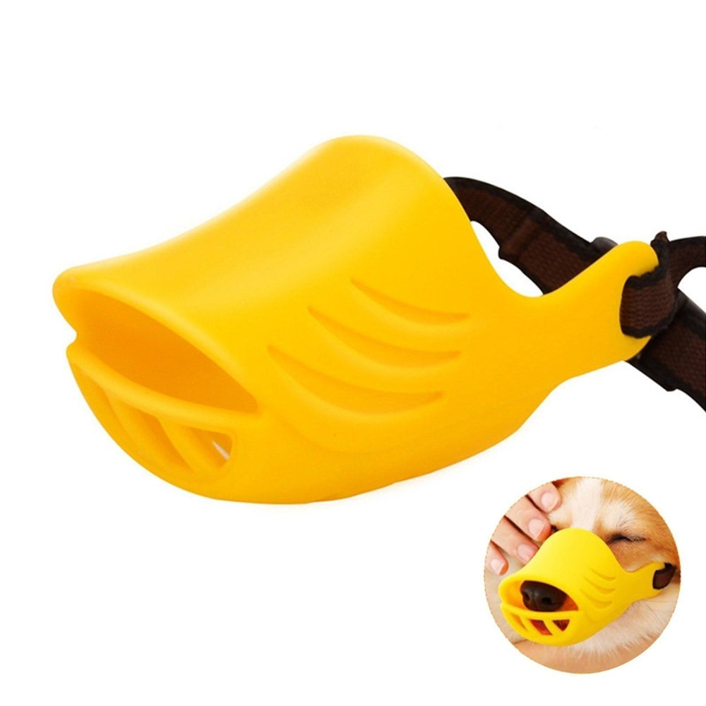 Dog Muzzle Mouth Cover Prevent Barking Biting Chewing Soft Silicone Image 2