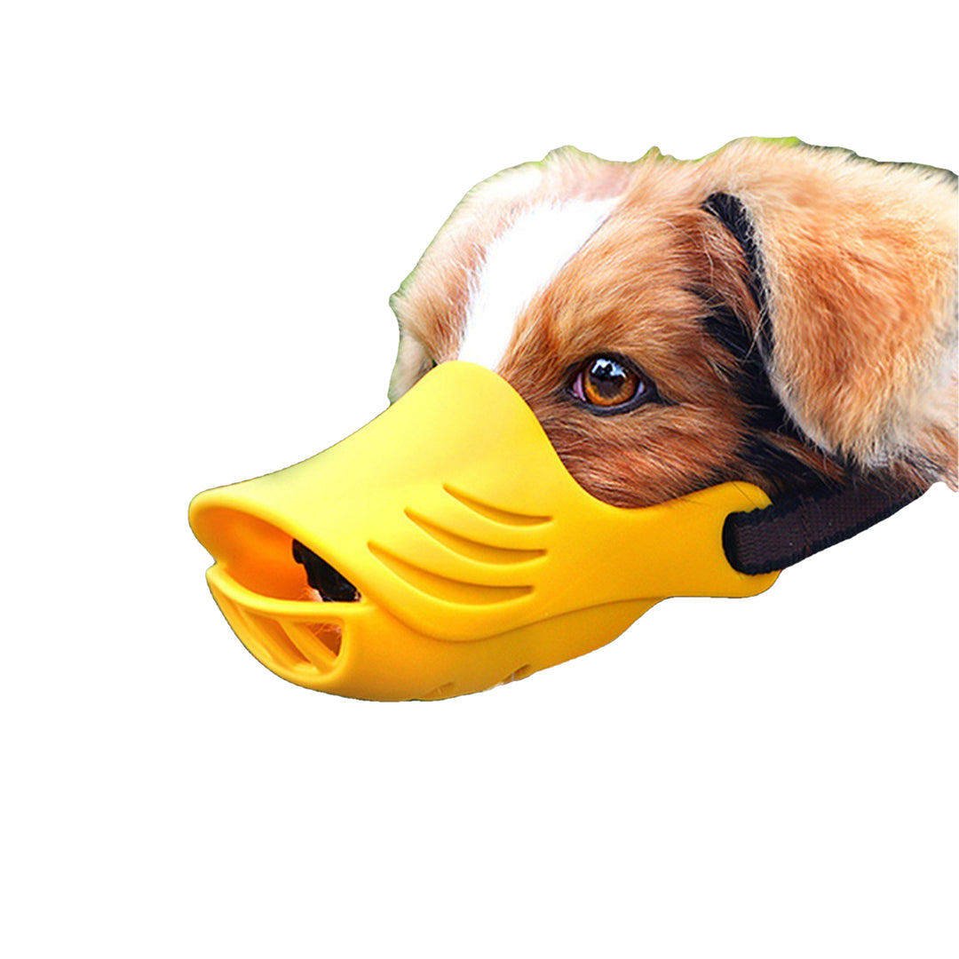 Dog Muzzle Mouth Cover Prevent Barking Biting Chewing Soft Silicone Image 3