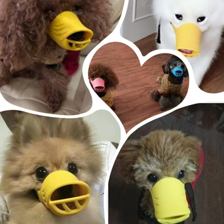 Dog Muzzle Mouth Cover Prevent Barking Biting Chewing Soft Silicone Image 8