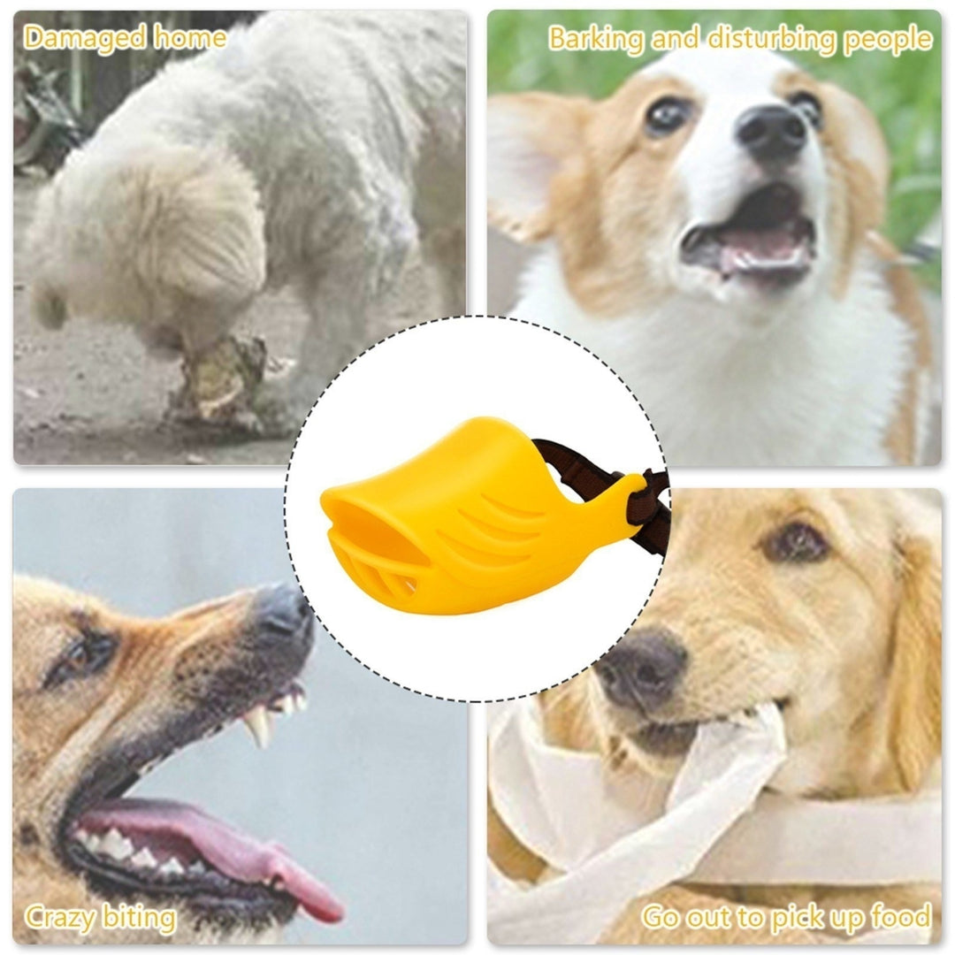 Dog Muzzle Mouth Cover Prevent Barking Biting Chewing Soft Silicone Image 9