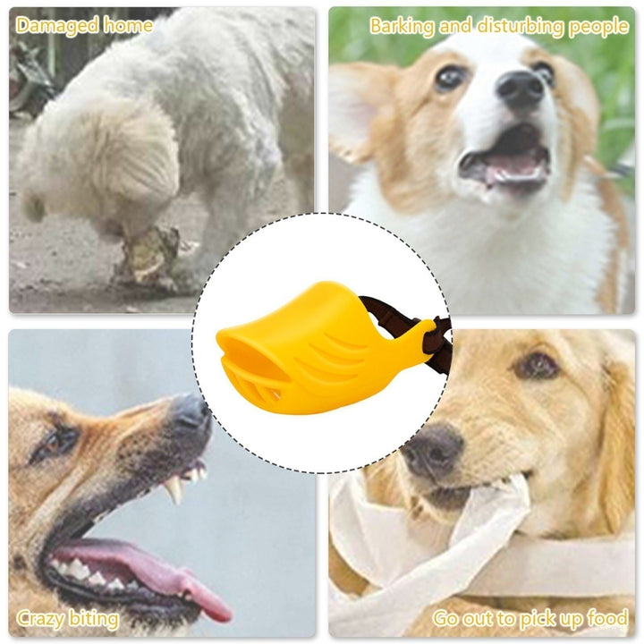 Dog Muzzle Mouth Cover Prevent Barking Biting Chewing Soft Silicone Image 9