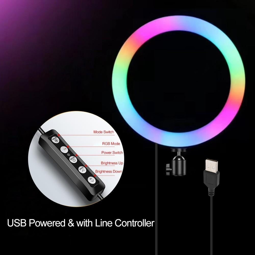 10 Inch RGB Ring Light Photography Lamp Beauty Image 4