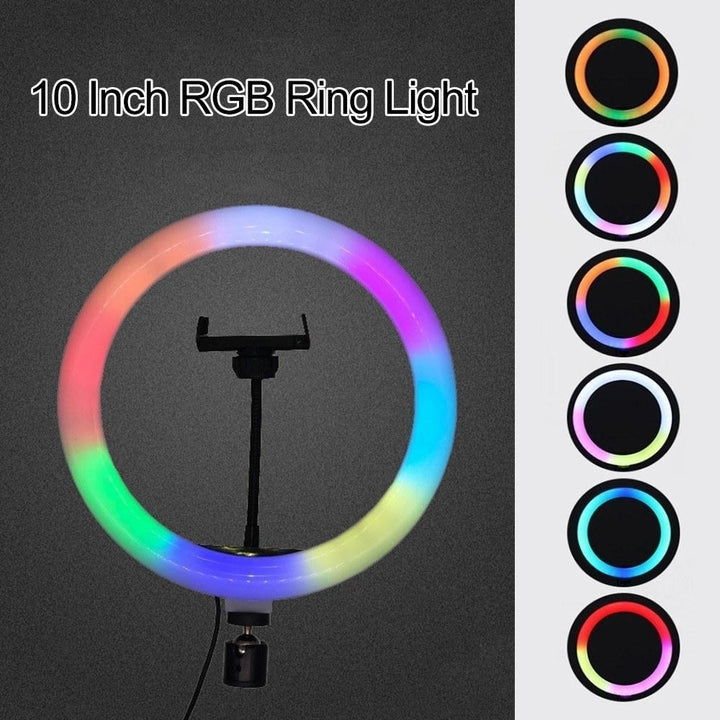 10 Inch RGB Ring Light Photography Lamp Beauty Image 5