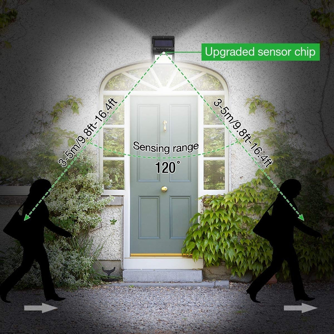 100 LED Solar PIR Motion Sensor Safety Outdoor Garden Wall Light Image 6