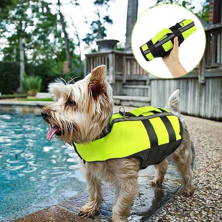 Foldable Dog Life Jacket Inflatable Airbag Pet Life Vest Image 11