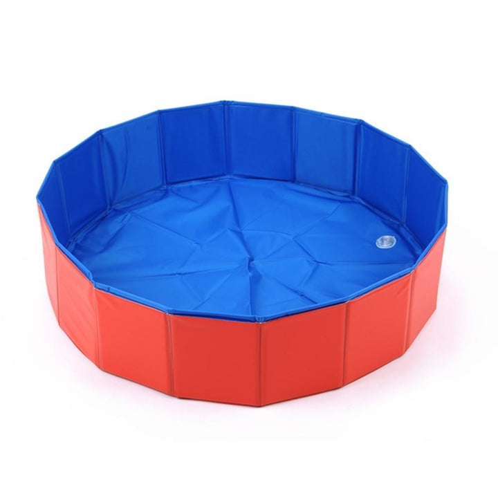 Foldable Pet Bath Pool -Collapsible Dog Pool Pet Bathing Tub Pool for Dogs Cats Image 1