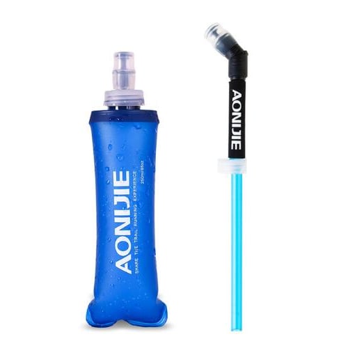 Foldable Silicone Soft Flask Water Bottle Traveling Running Kettle Hydration Pack Bag Sports Bottles Image 2