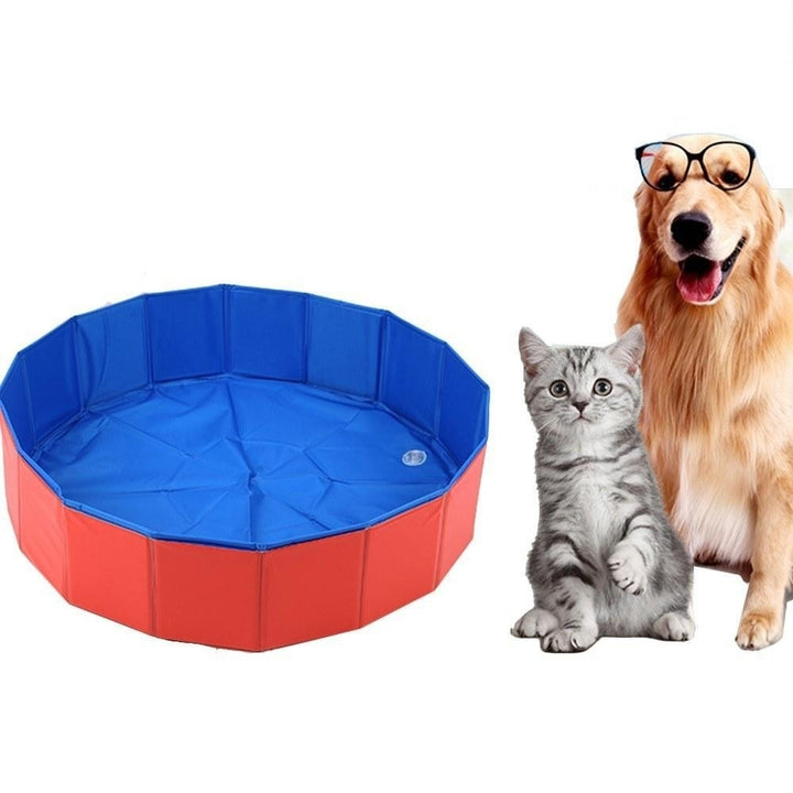 Foldable Pet Bath Pool -Collapsible Dog Pool Pet Bathing Tub Pool for Dogs Cats Image 5