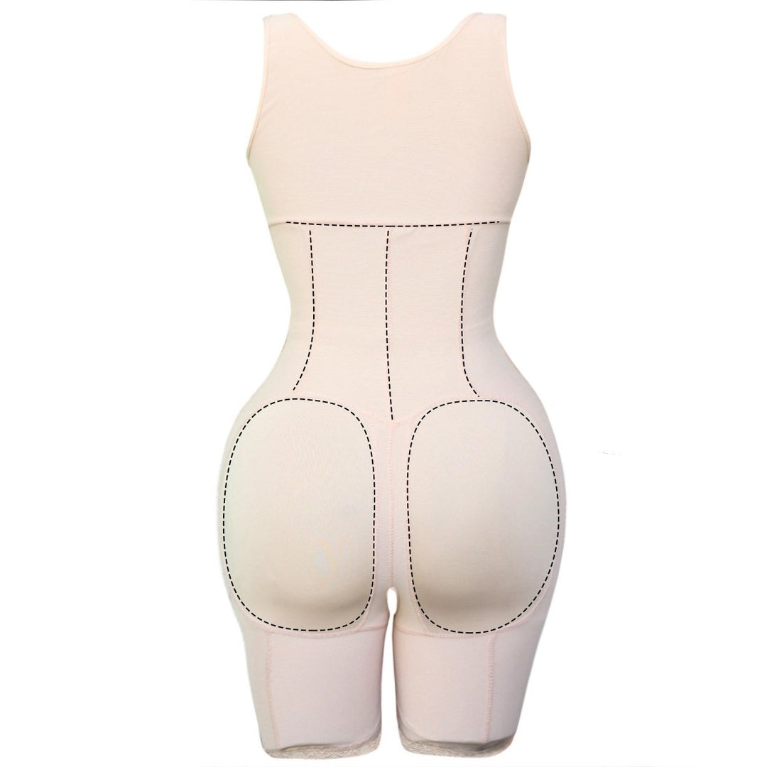 Front Zipper Control Tummy Shaping Hips Bodysuit Image 4