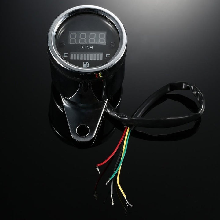 12V Motorcycle 2 in 1 Tachometer RPM Shift Meter Fuel Gauge with Digital LED Indicator Image 10