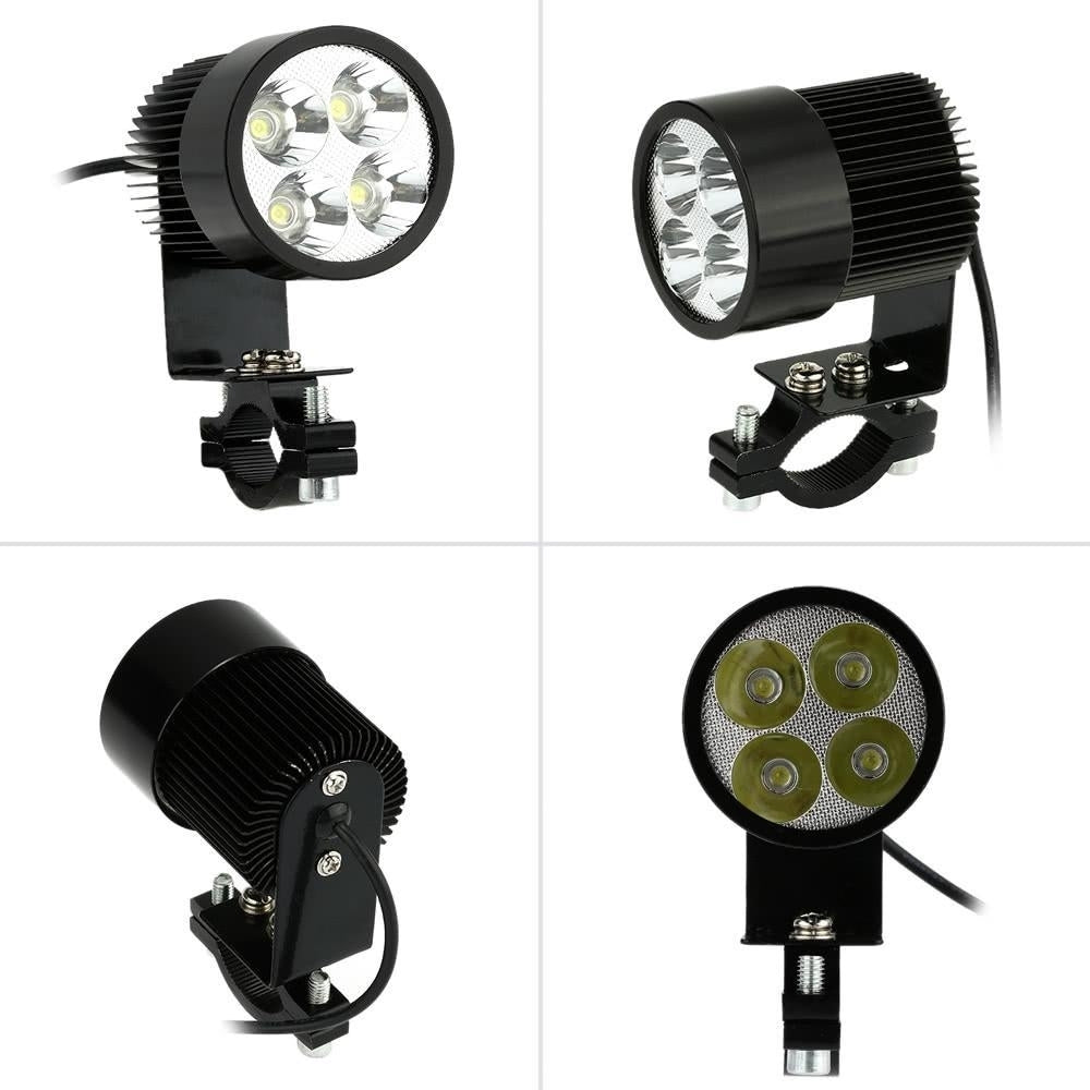 12V-80V 20W Black LED Headlight Lamp Universal for Motorcycle E-bike Image 9