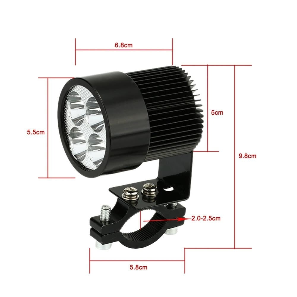 12V-80V 20W Black LED Headlight Lamp Universal for Motorcycle E-bike Image 11