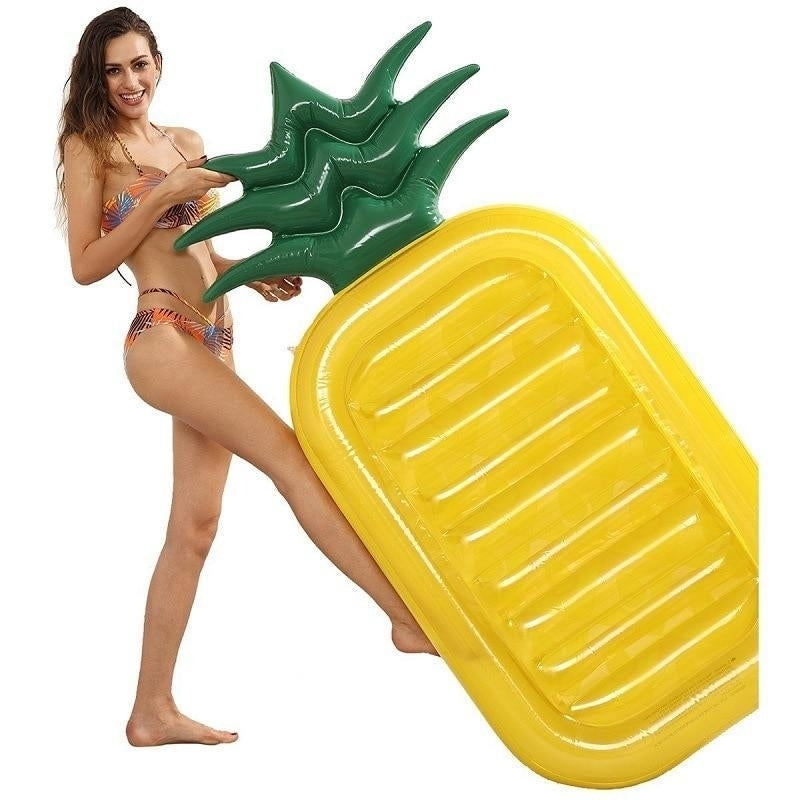 Giant Pool Float Swimming Ring Pineapple Watermelon Inflatable Mattress Floating Party Rings Image 1