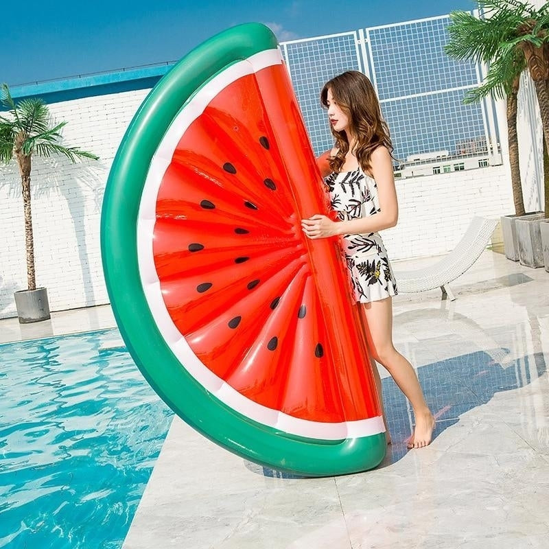 Giant Pool Float Swimming Ring Pineapple Watermelon Inflatable Mattress Floating Party Rings Image 5