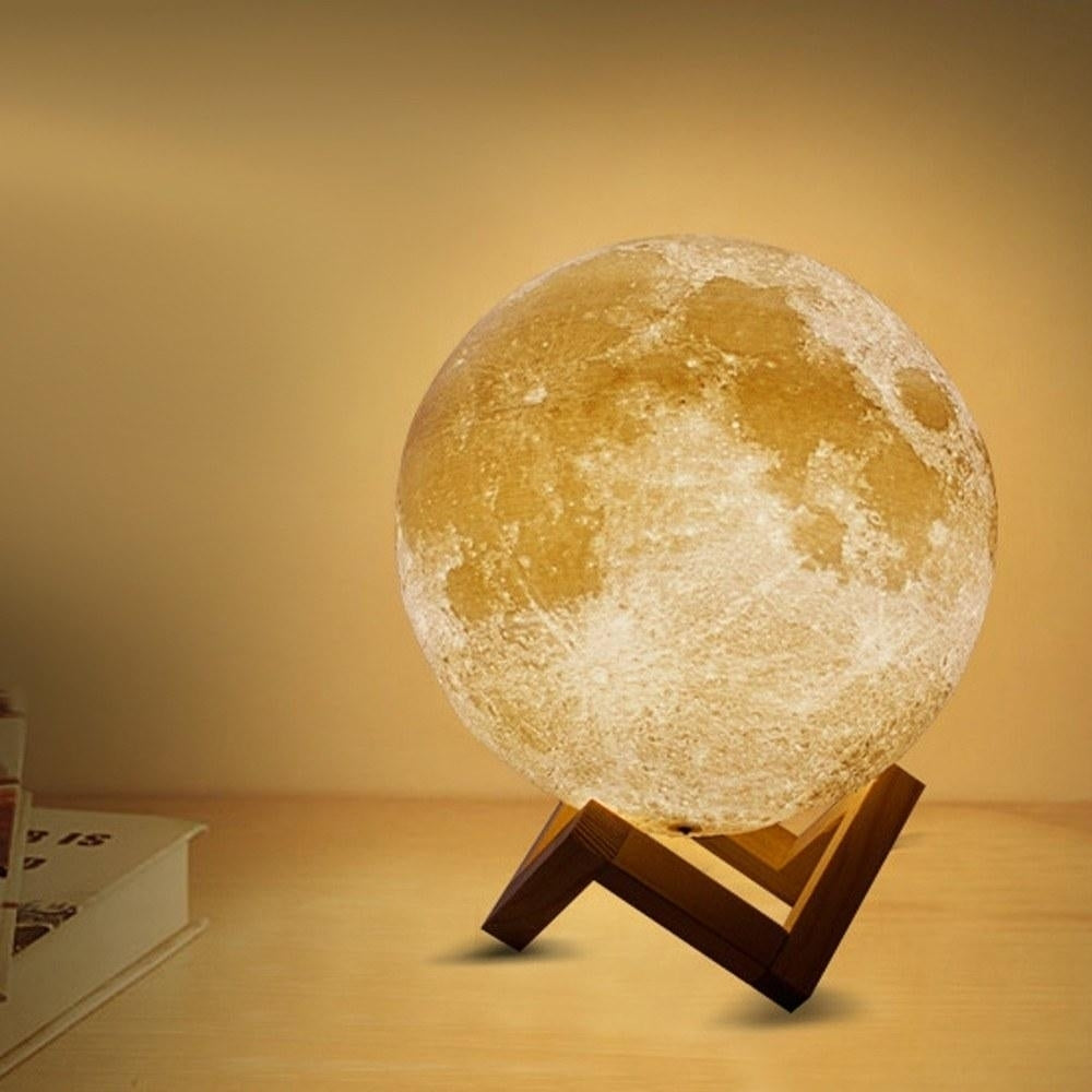 15cm,5.9in Moon Night Light, 3D Printed Globe Lamp Image 4