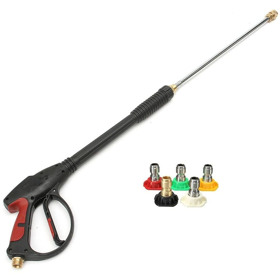 High Pressure Water Washer Sprayer 4000PSI Lance 5 Nozzle Tips + High-pressure Hose Kit Image 1