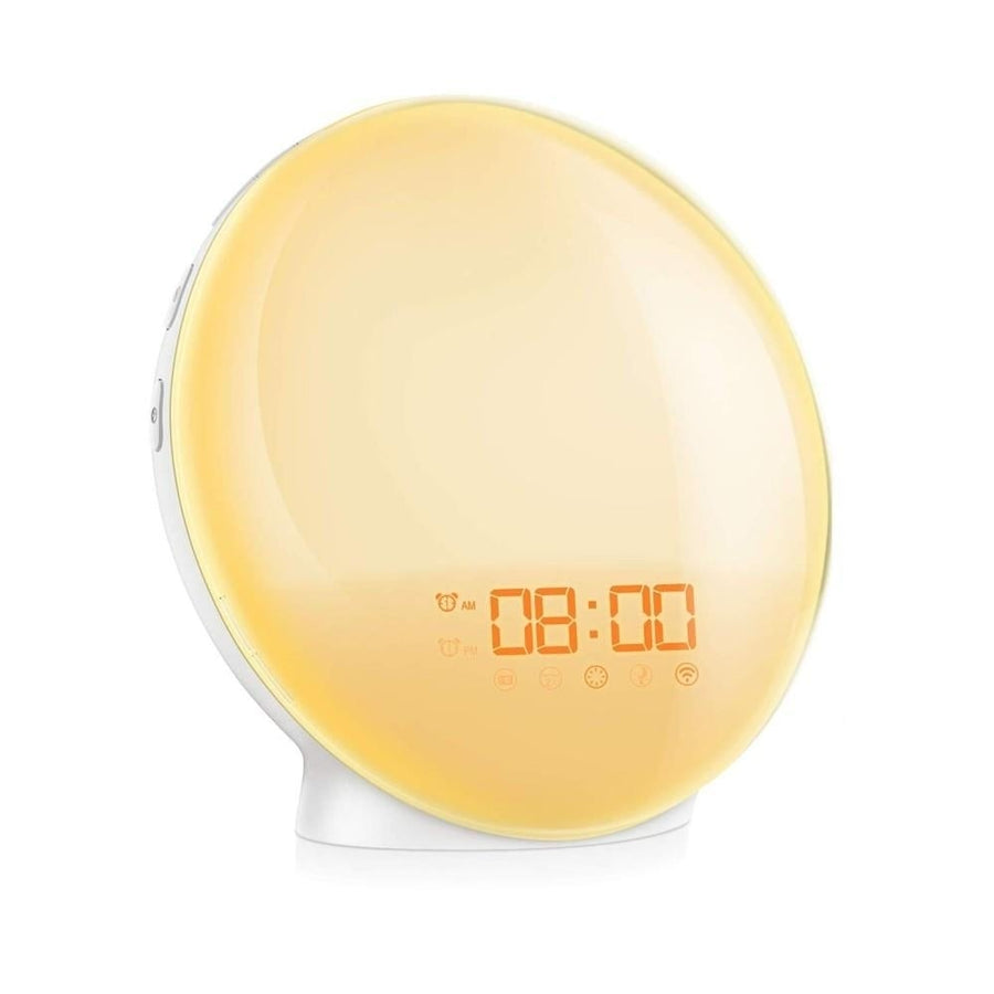 Intelligent SmartAPP Voice Control Wifi Alarm Clock Adjustable Digital Snooze Colorful Lamp Night Light Image 1