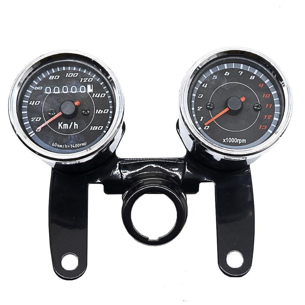 2-in-1 Motorcycle Odometer Speedometer Tachometer Speed Meter 12V Image 2