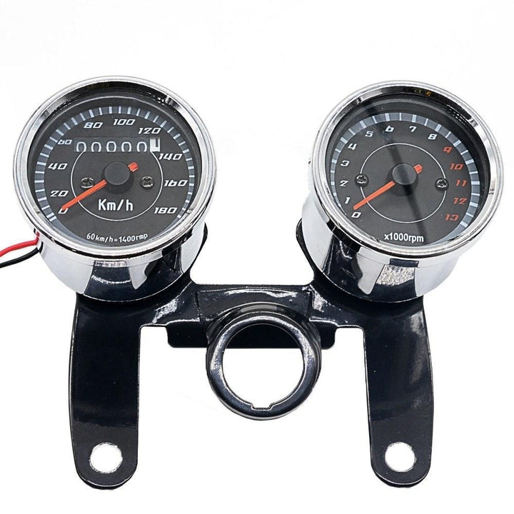 2-in-1 Motorcycle Odometer Speedometer Tachometer Speed Meter 12V Image 5